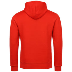 Crosshatch Chest Print Mens Red Hoodie