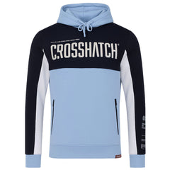 Crosshatch Compounds Panel Mens Navy/Light Blue Hoodie