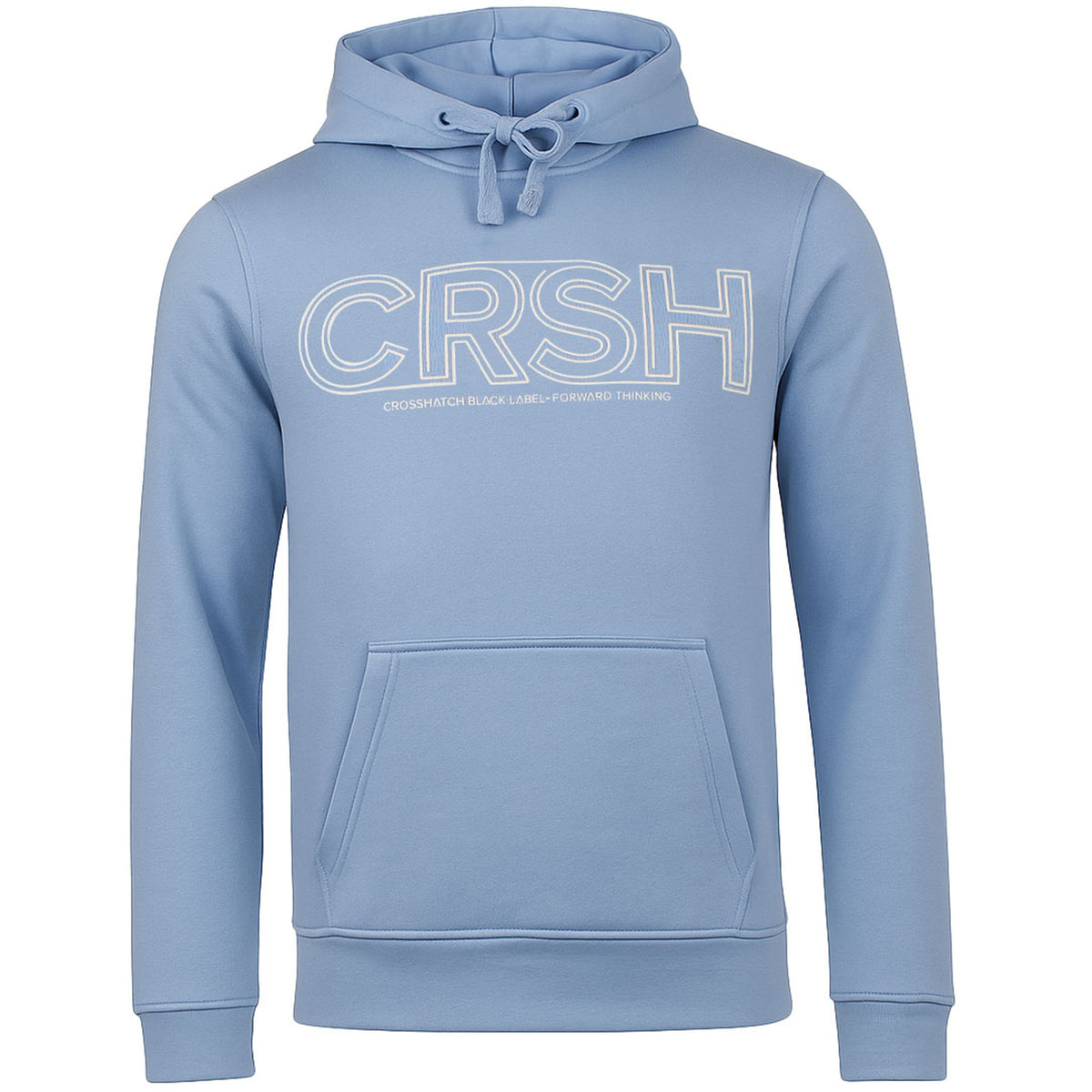 Crosshatch Kendrick Printed Mens Light Blue Hoodie