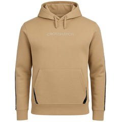 Crosshatch Apollos Panel Tape Mens Stone Hoodie