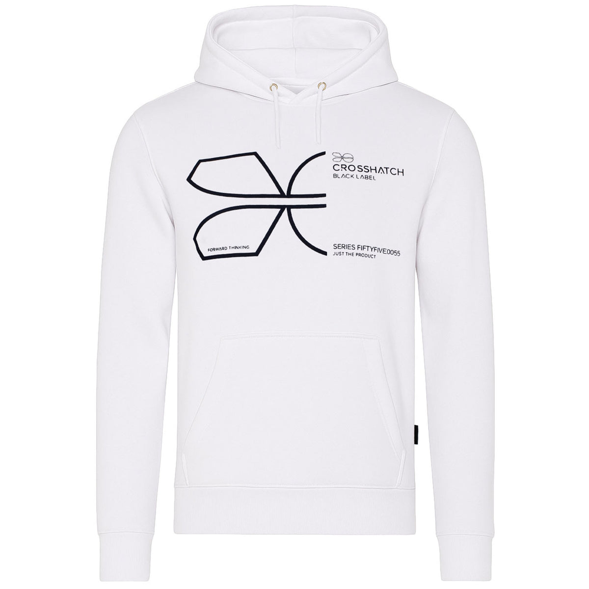 Crosshatch Cutups Mens White Hoodie