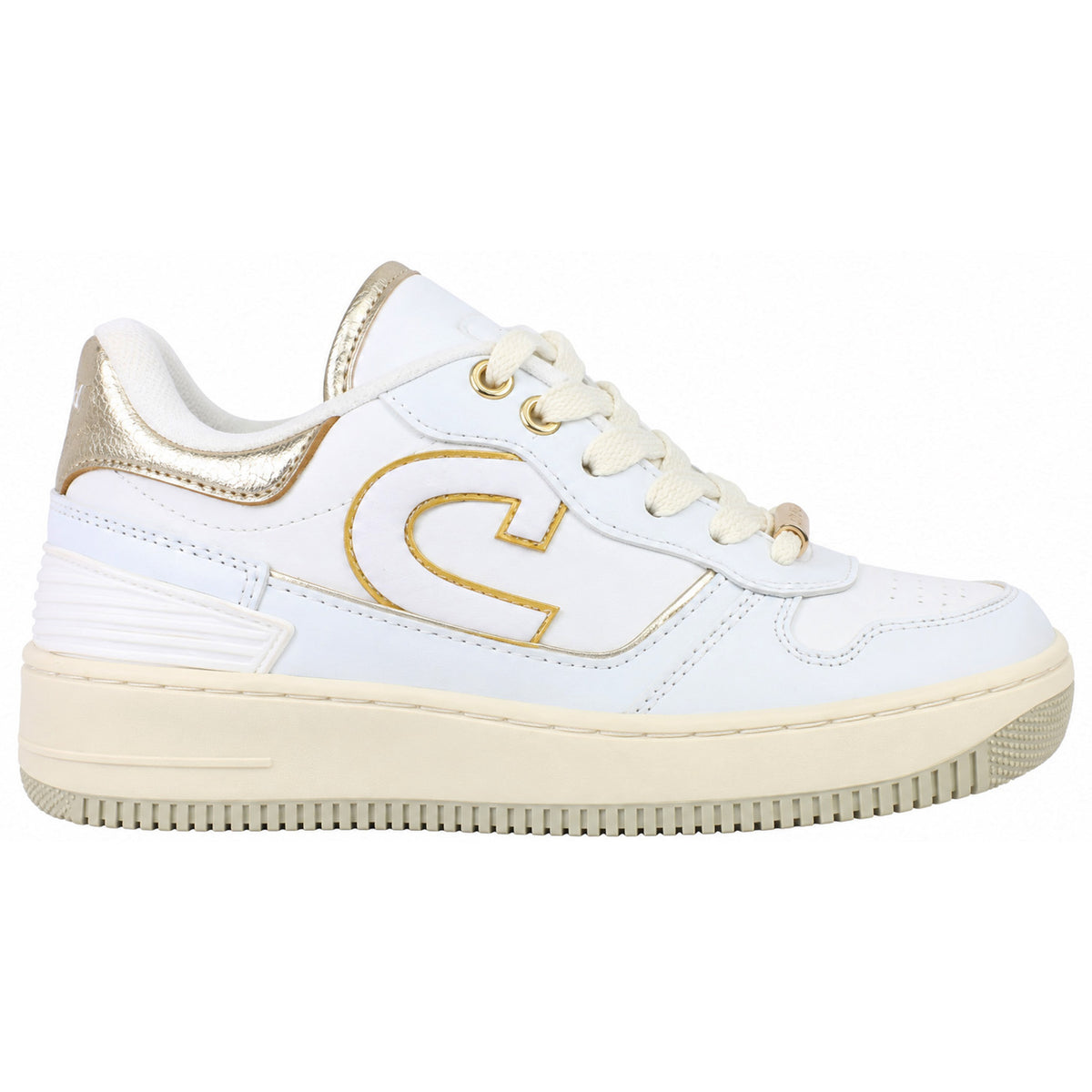 Cruyff Campo Low Kids White/Gold Trainers