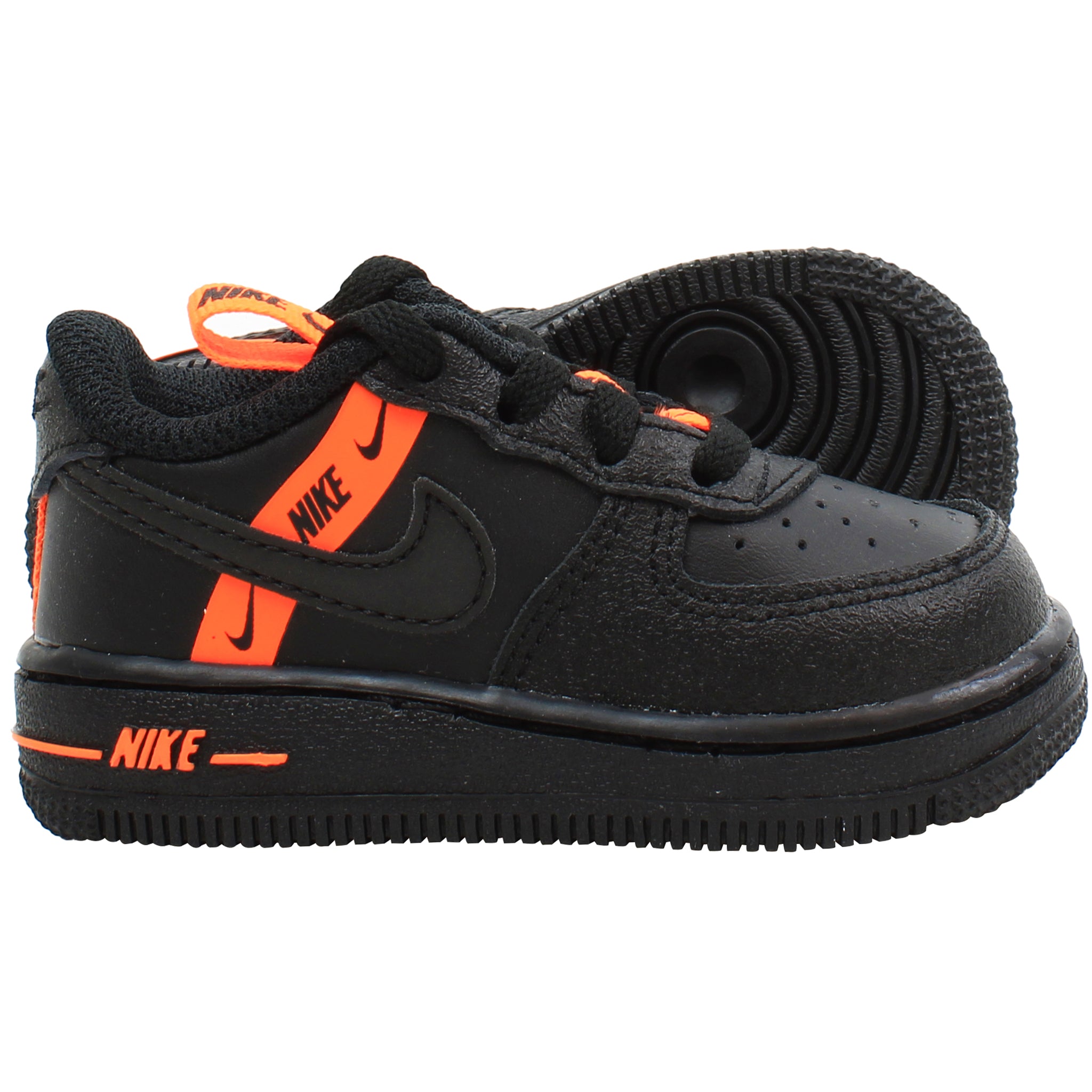 Nike Air Force 1 Flash Pack Kids Black Trainers