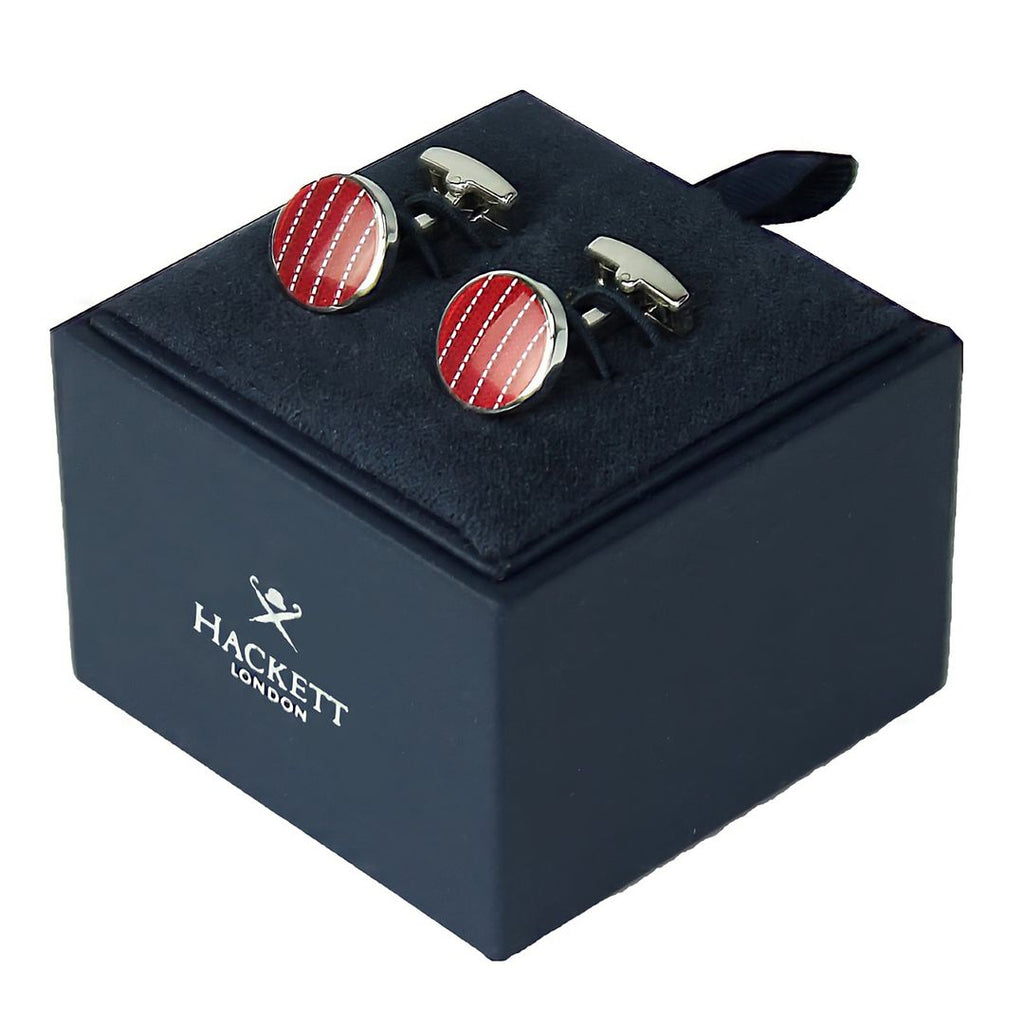 Hackett London Pin Stripe Mens Red Cufflinks