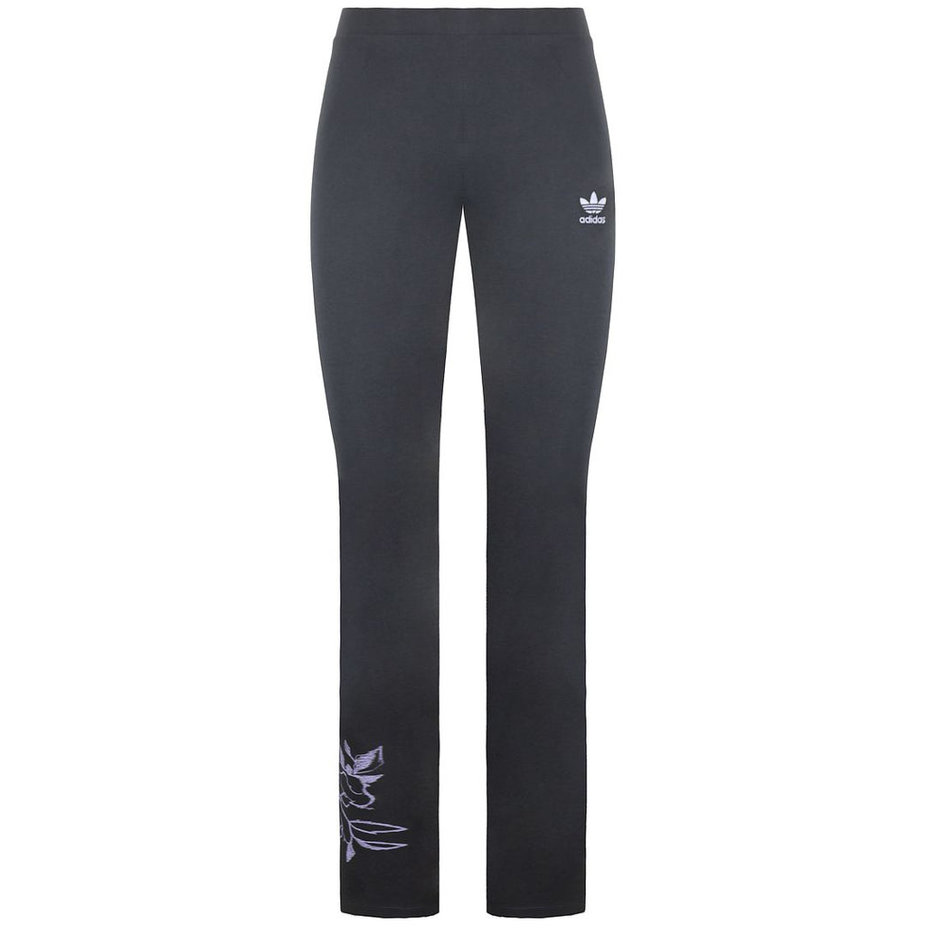 Adidas Rose Design Womens Grey Leggings