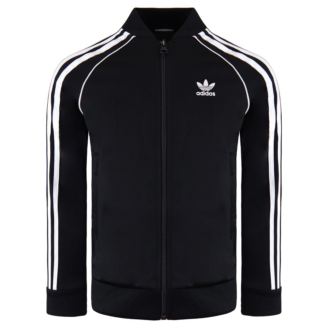 Adidas Logo Kids Black Tracksuit