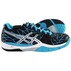 Asics Gel-Fireblast Womens Black/Blue Trainers