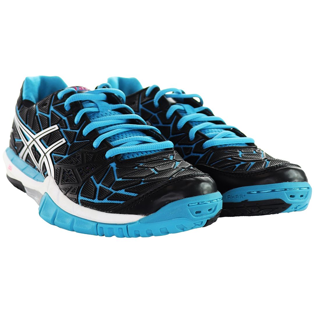 Asics Gel-Fireblast Womens Black/Blue Trainers