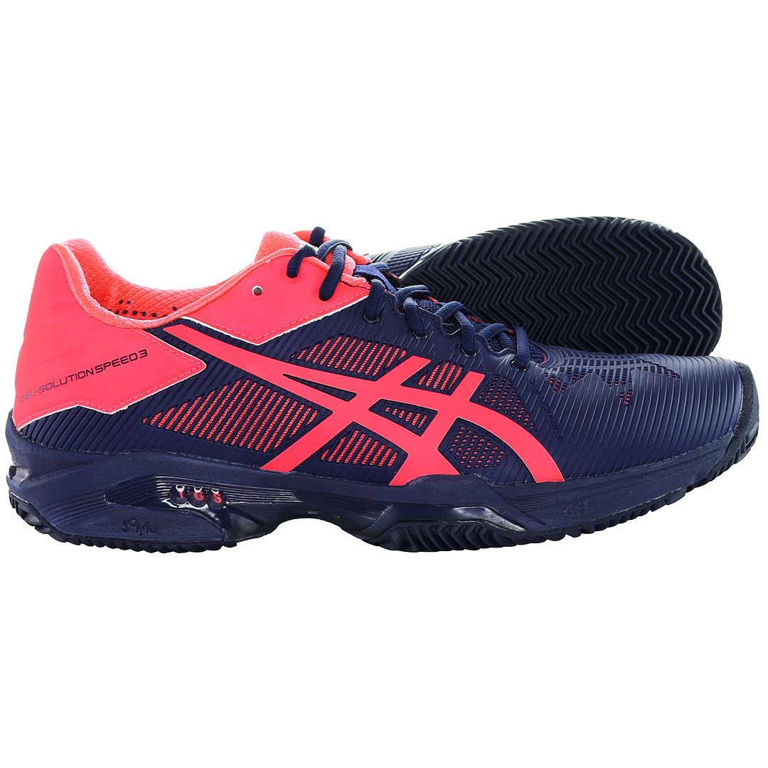 Asics Gel-Solution Speed 3 Clay Womens Blue Padel Trainers