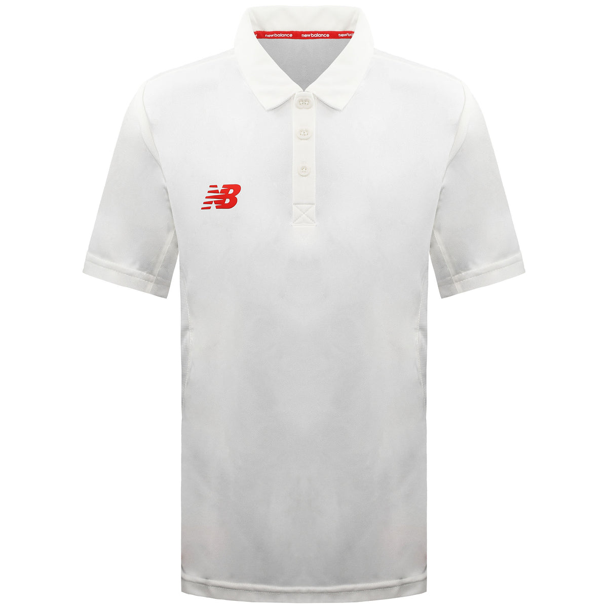 New Balance Cricket Kids Off White Polo Shirt