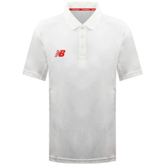 New Balance Cricket Kids Off White Polo Shirt