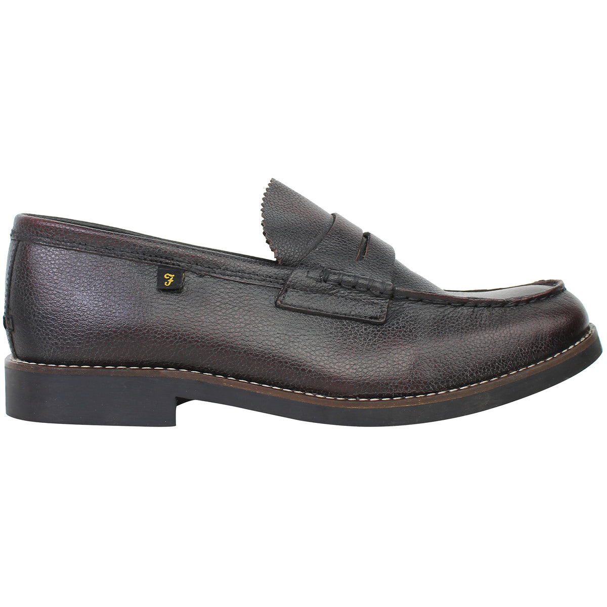 Farah Chapel Mens Dark Red Loafers