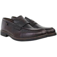 Farah Chapel Mens Dark Red Loafers