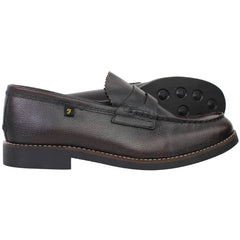 Farah Chapel Mens Dark Red Loafers
