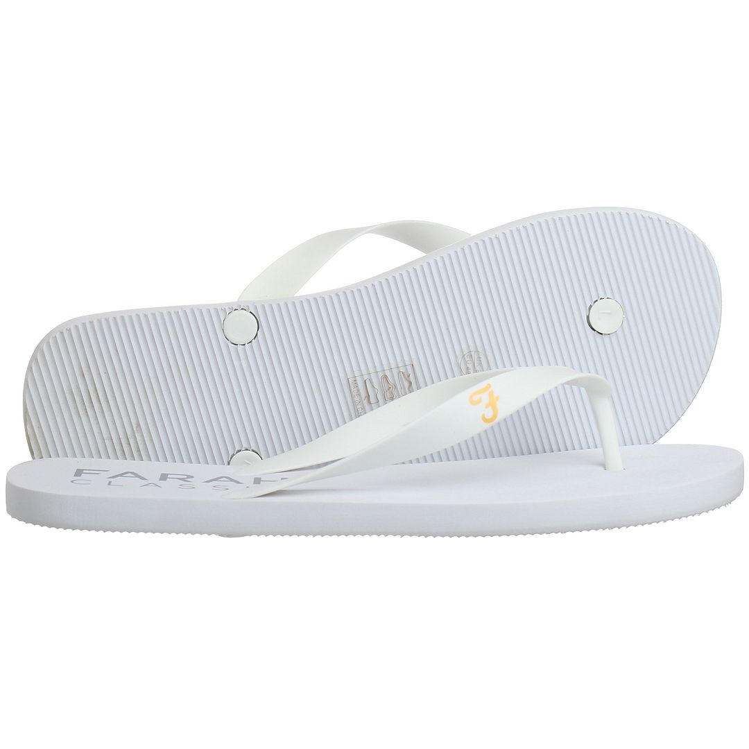 Farah Shore Mens White Flip-Flops