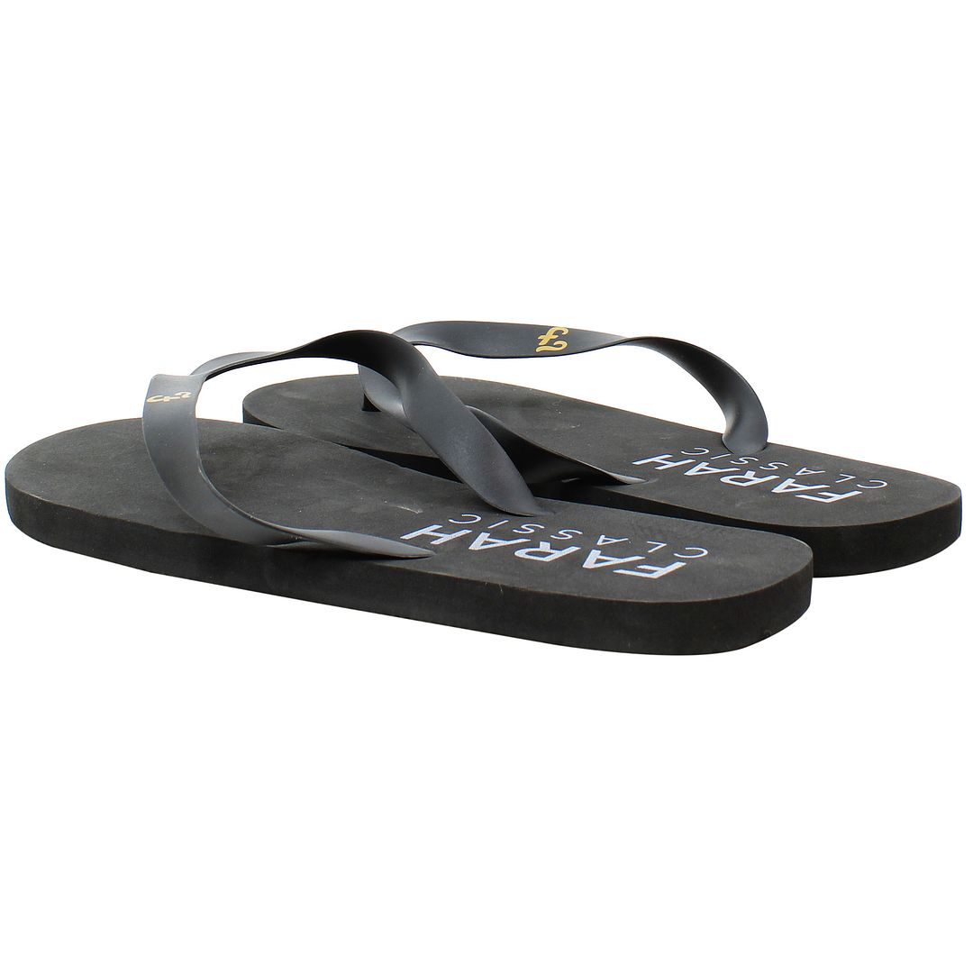 Farah Classic Shore Mens Black Flip-Flops