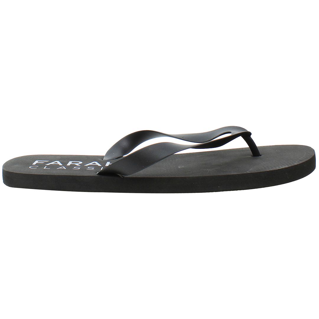 Farah Classic Shore Mens Black Flip-Flops