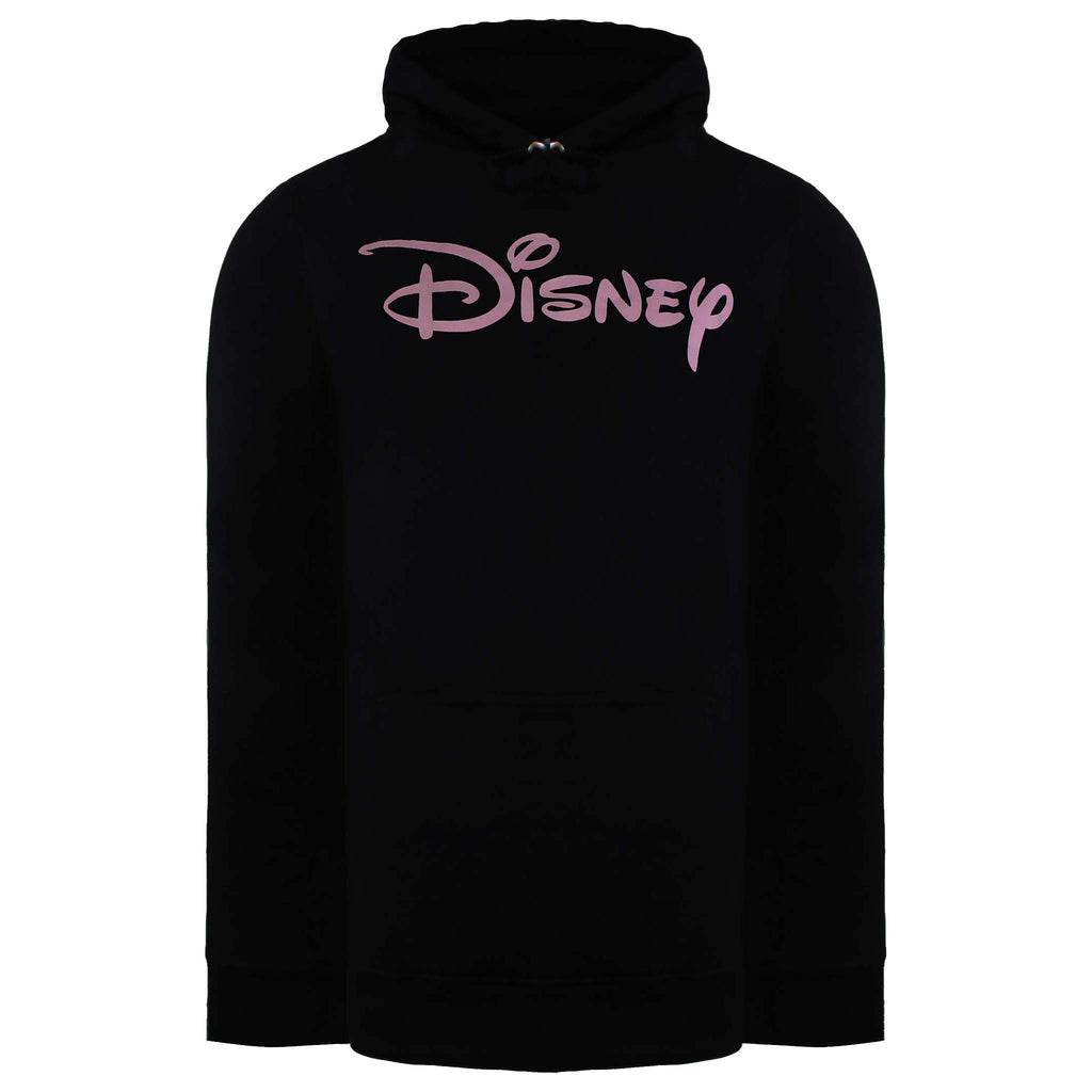 Disney Plain Logo Womens Black Hoodie