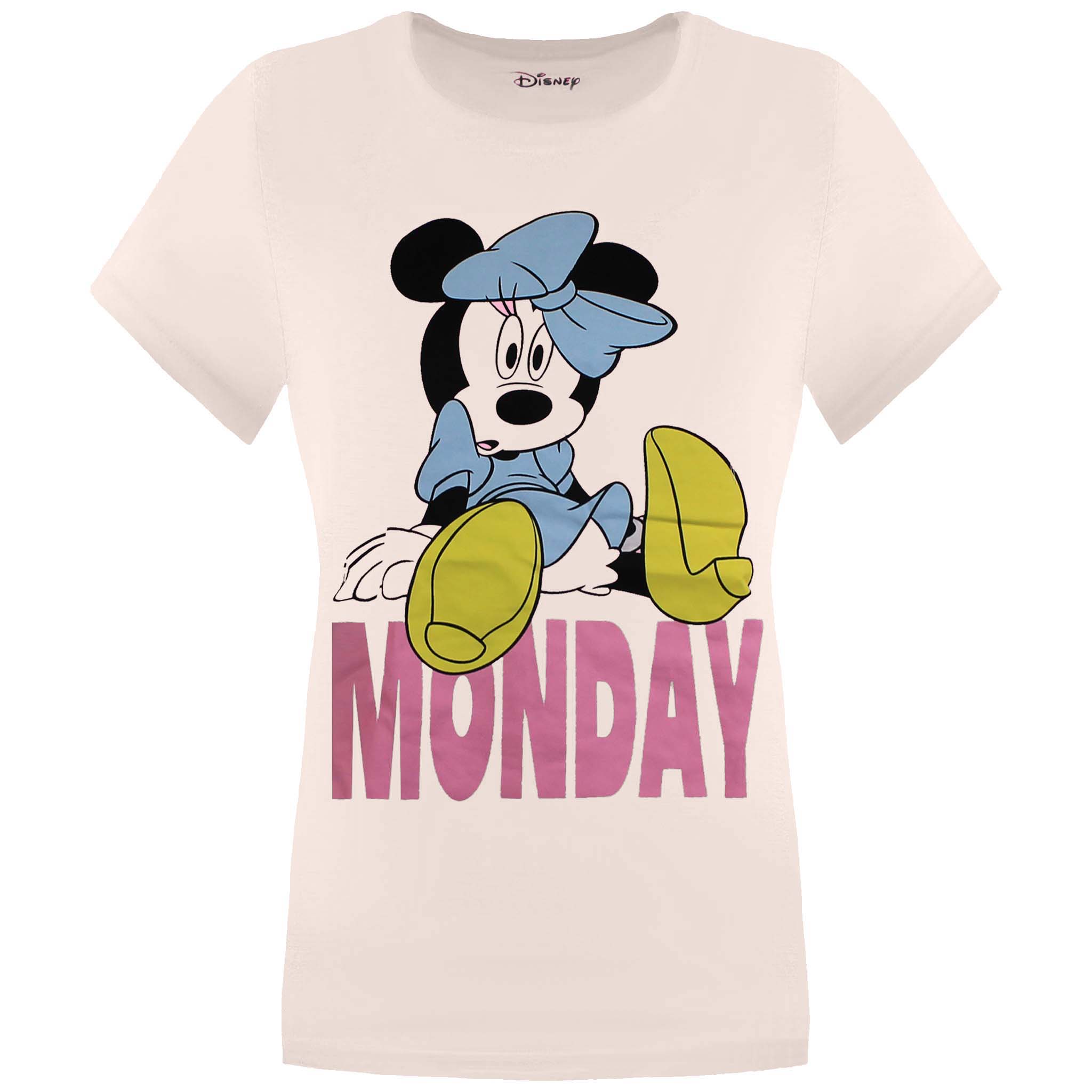 Disney Minnie Mouse Monday Womens Pink/Black Pyjama Set