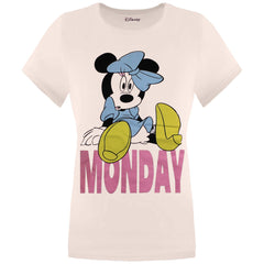 Disney Minnie Mouse Monday Womens Pink/Black Pyjama Set