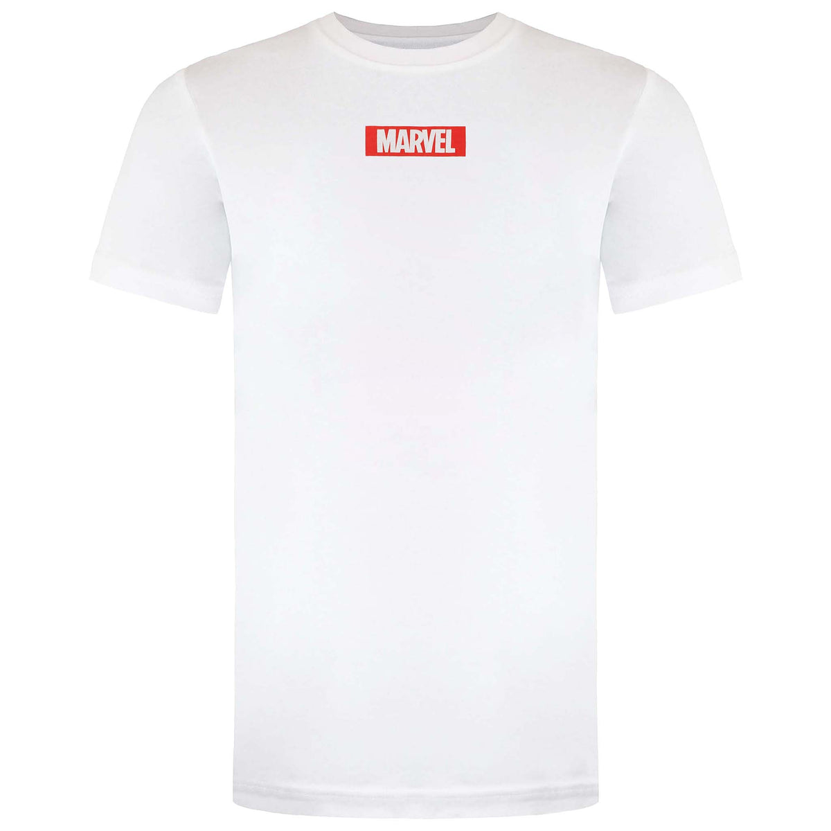 Marvel Box Logo Mens White T-Shirt