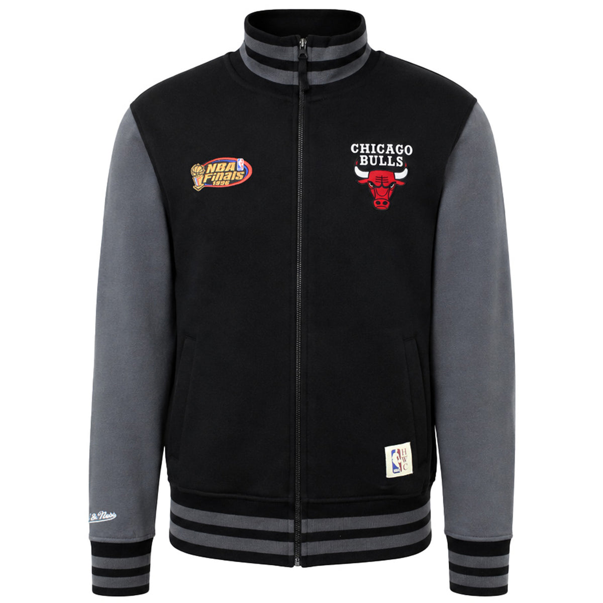 Mitchell & Ness NBA Chicago Bulls Mens Black/Grey Varsity Track Jacket