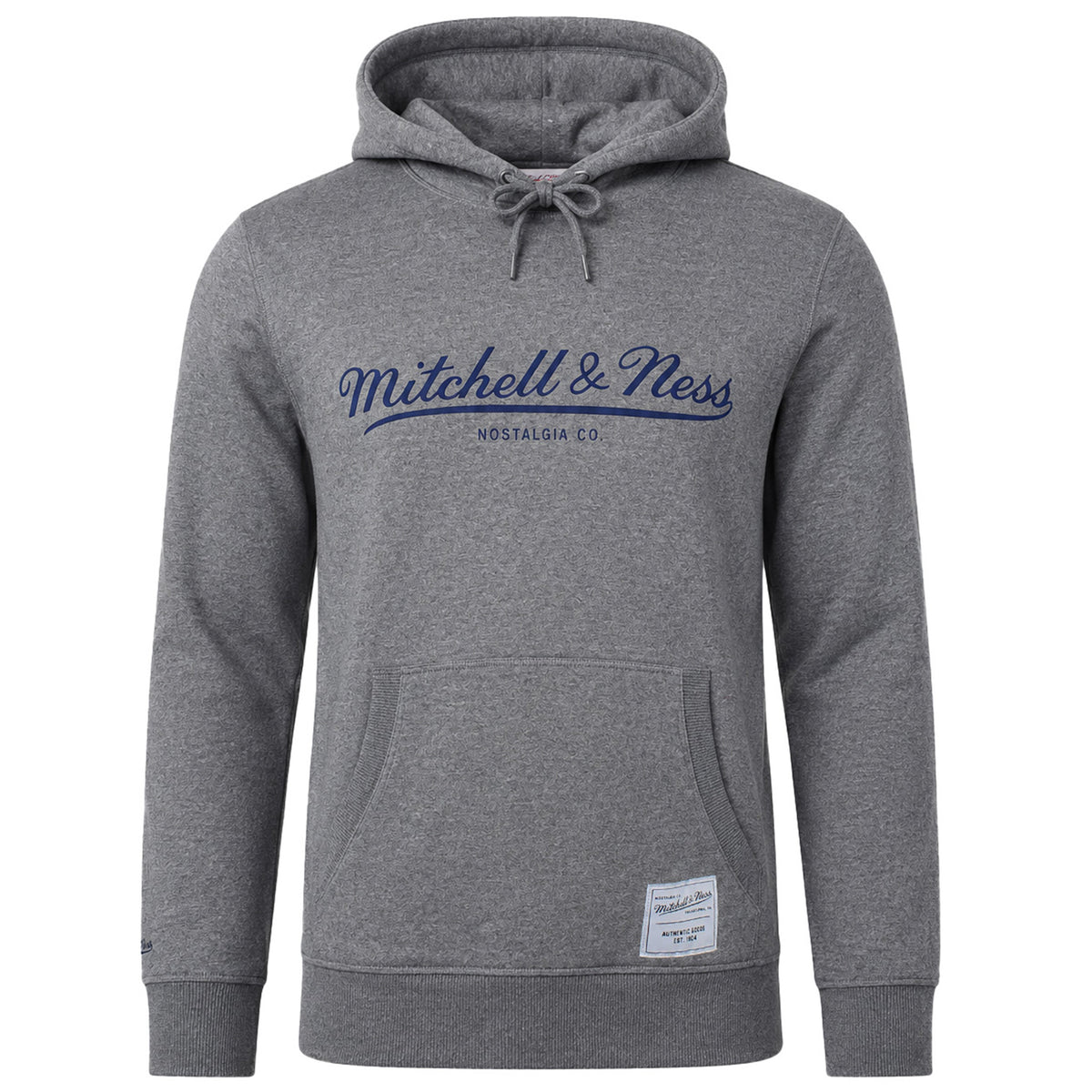 Mitchell & Ness Classic Fleece Mens Grey Hoodie