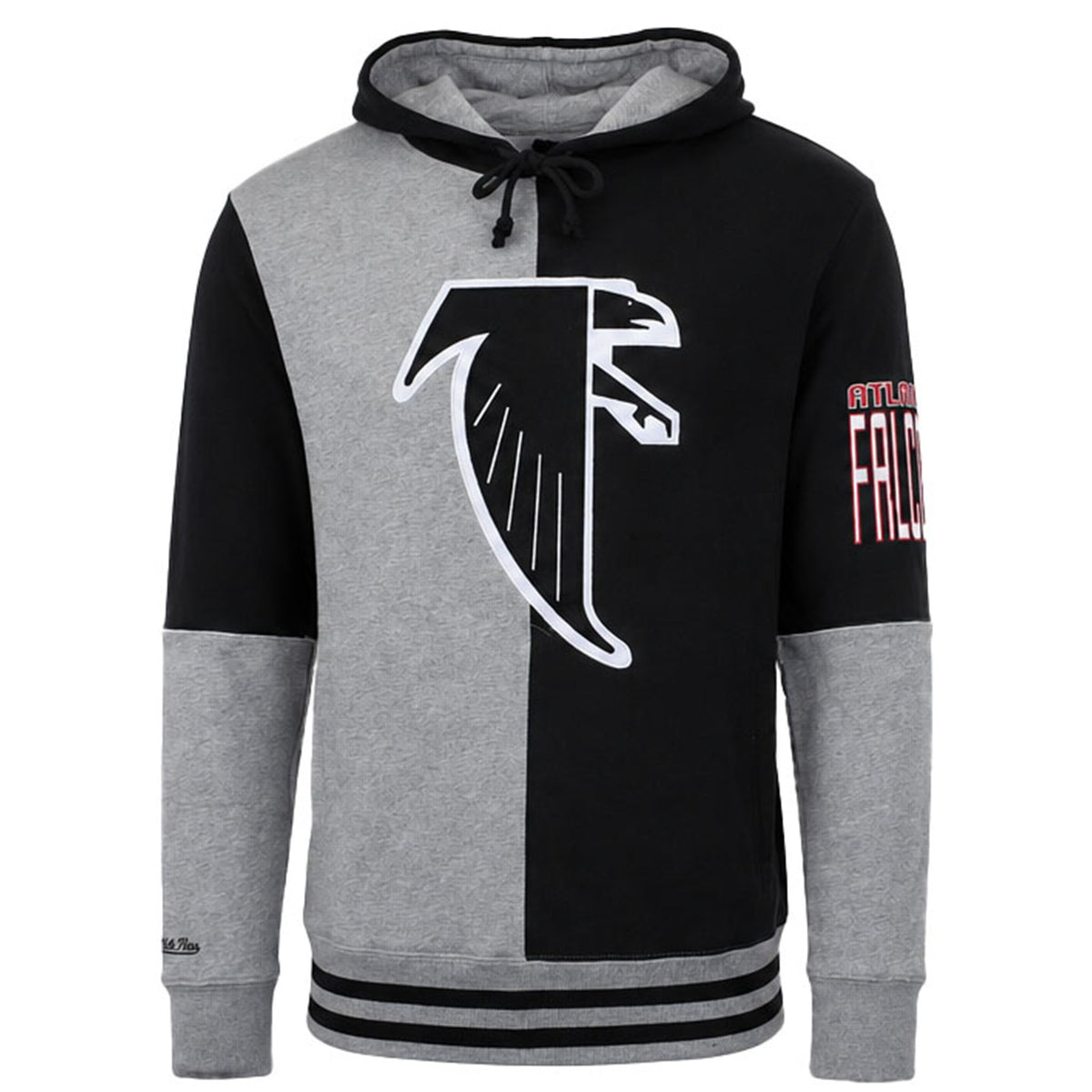 Mitchell & Ness NFL Atlanta Falcons Split Color Mens Grey/Black Hoodie