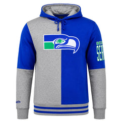 Mitchell & Ness NFL Seattle Seahawks Split Color Grey/Blue Hoodie