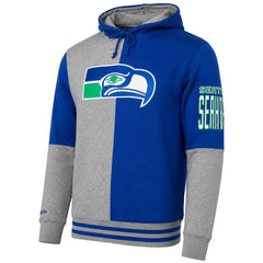 Mitchell & Ness NFL Seattle Seahawks Split Color Grey/Blue Hoodie