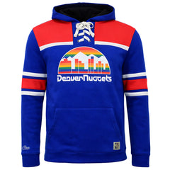 Mitchell & Ness NBA Denver Nuggets Mens Blue Hoodie
