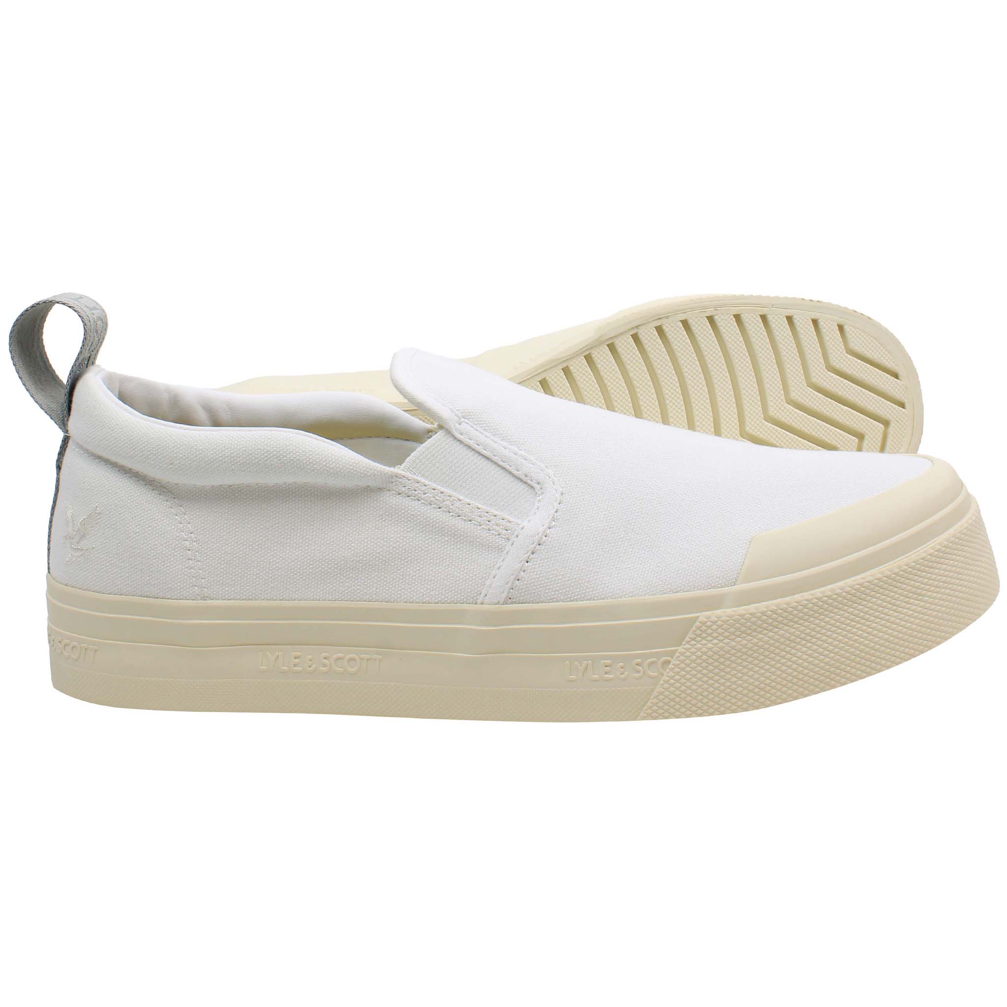 Lyle & Scott Duncan Mens White Plimsolls