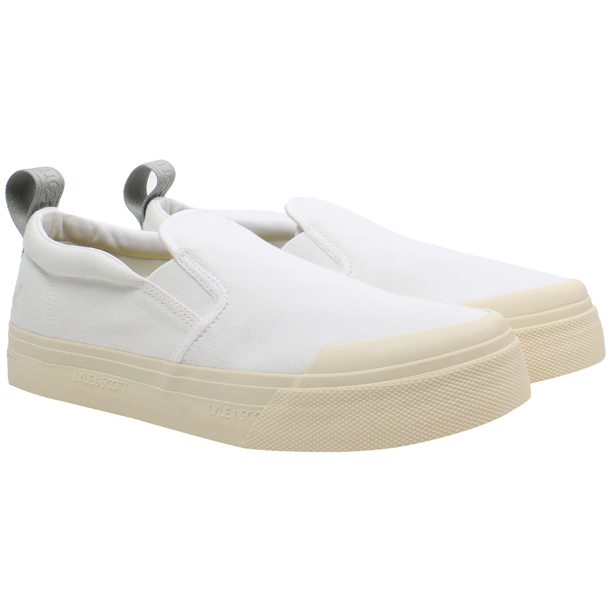 Lyle & Scott Duncan Mens White Plimsolls