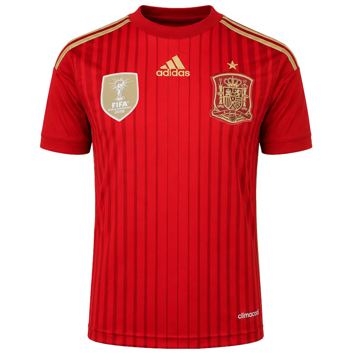 Adidas FEF Spain Home Kids Red Football Jersey