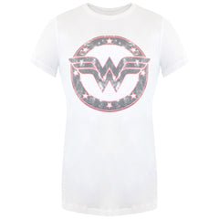 DC Comics Wonder Woman Emblem Womens White T-Shirt