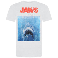 Jaws Movie Poster Mens Grey T-Shirt