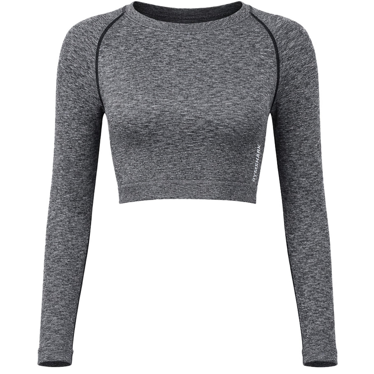 Gymshark Adapt Marl Seamless Womens Grey Crop Top