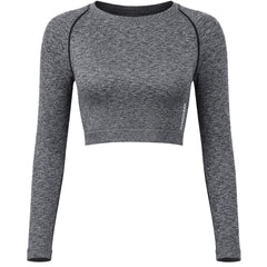 Gymshark Adapt Marl Seamless Womens Grey Crop Top