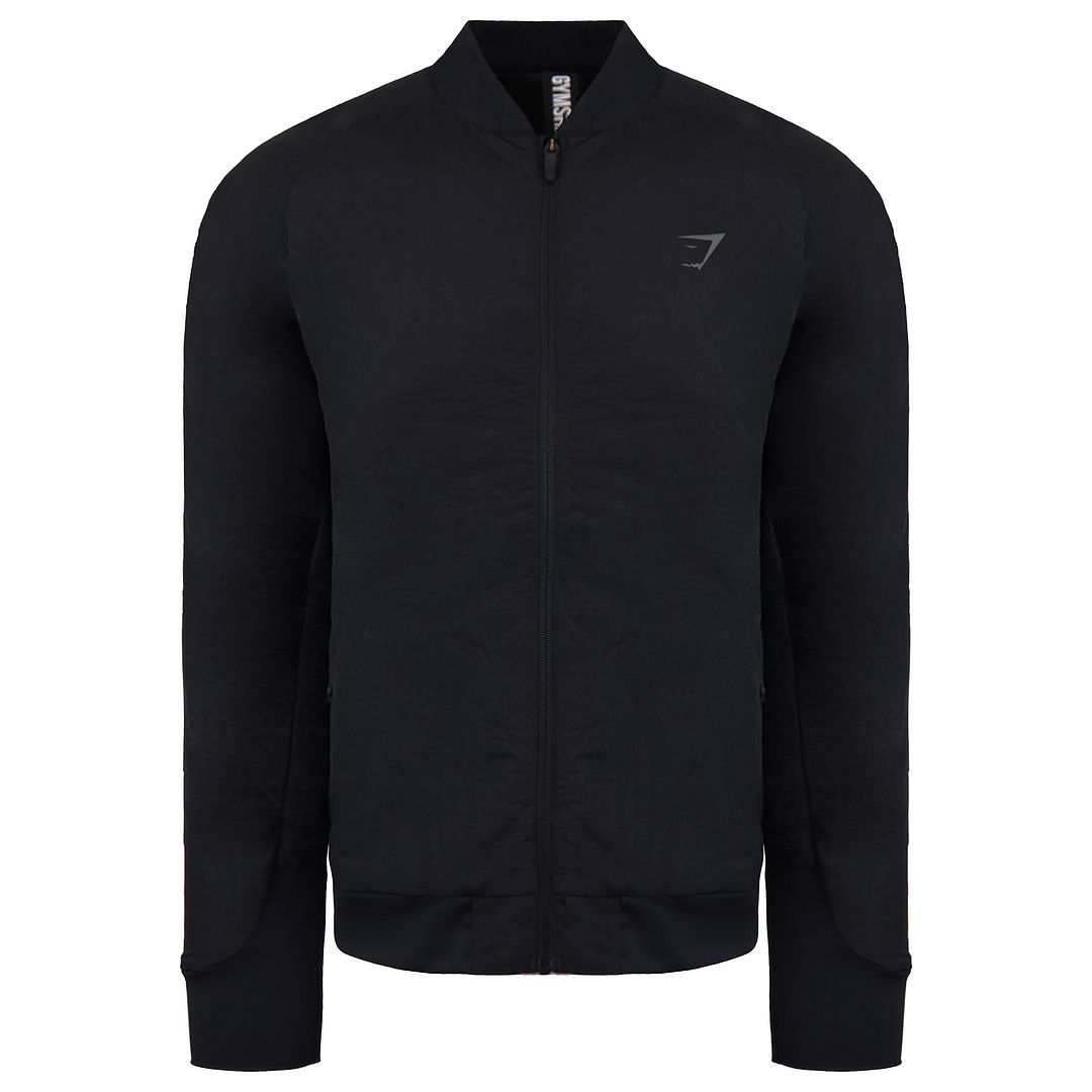 Gymshark Retake Quilted Mens Black Bomber Jacket