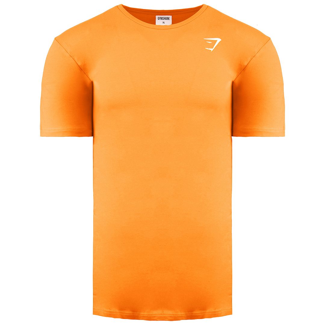Gymshark Short Sleeve Crew Neck Logo Mens Orange T-Shirt