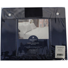 Hackett Classic Broadcloth Solid Fitted Navy Sheet Double