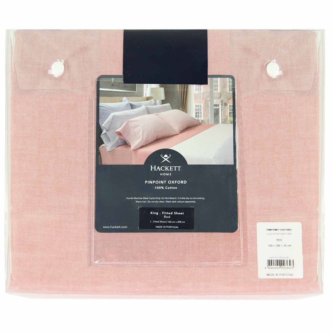 Hackett Home Pinpoint Solid Fitted Sheet King