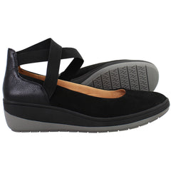 Vionic Ellery Womens Black Wedges