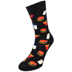 Happy Socks 1-Pack Black Hamburger