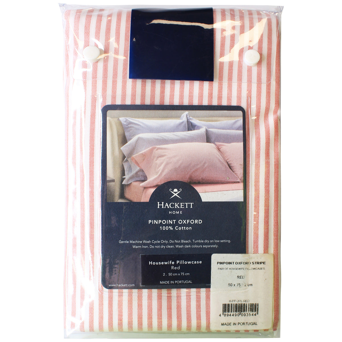 Hackett Home Pinpoint Oxford Red Pillowcases