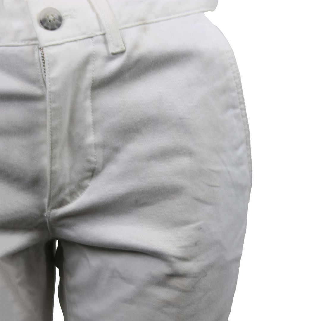 Lacoste Leisure Mens White Trousers - Dirty Marks