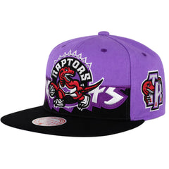 Mitchell & Ness NBA Toronto Raptors Half and Half Black/Purple Cap