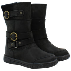 Hush Puppies Lela Kids Black Boots