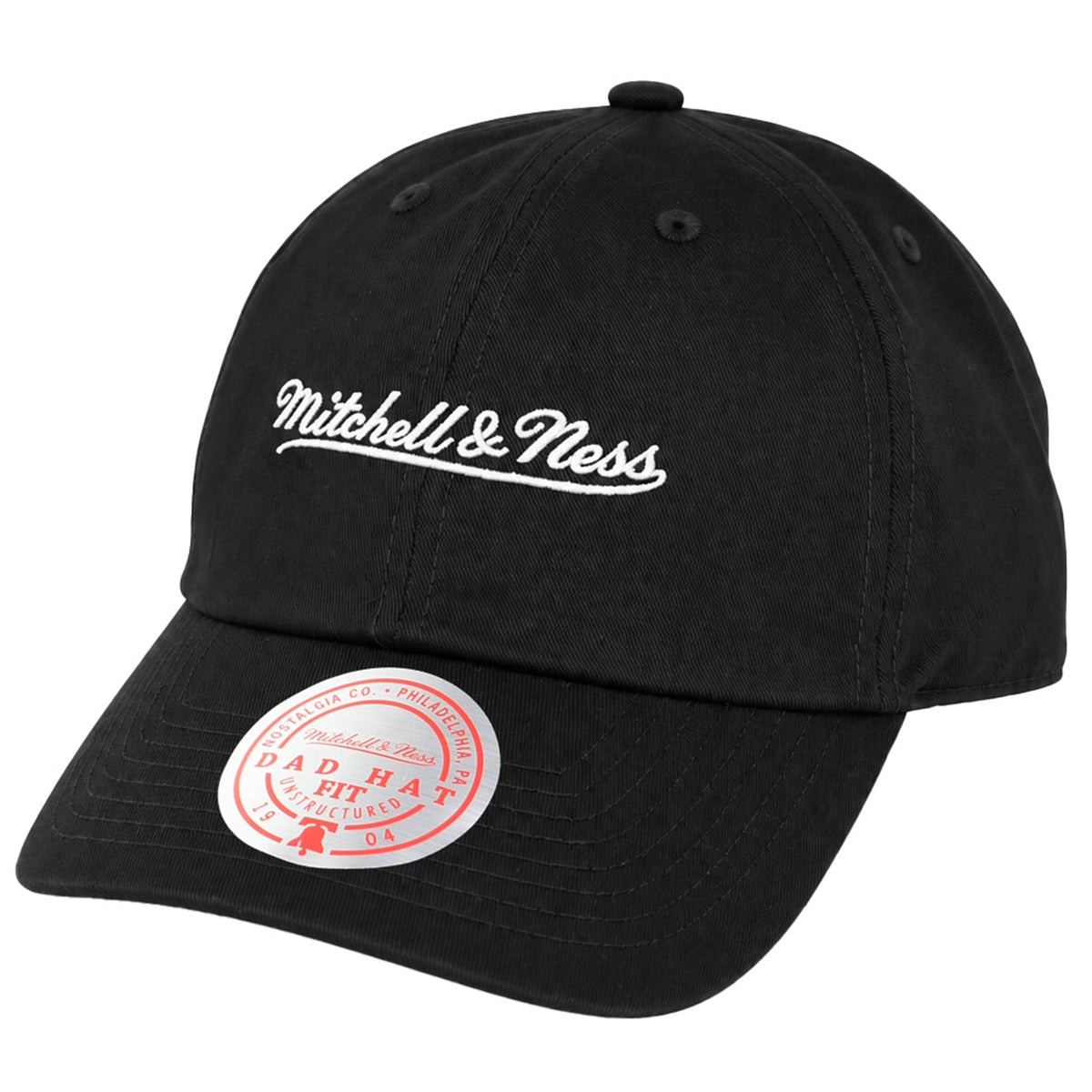 Mitchell & Ness Branded Script Black Cap