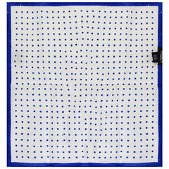 Hackett London Dot with Border Mens White Hank Handkerchiefs